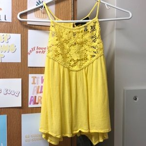 Yellow Forever 21 Cute Tank